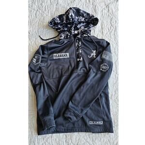 Colosseum Alabama Crimson Tide OHT Men Camo Quarter-Zip‎ Hoodie Size S Charcoal